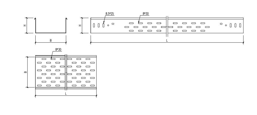 Outward-flanged  Perforated Cable Tray OP1A2-505G - image 2