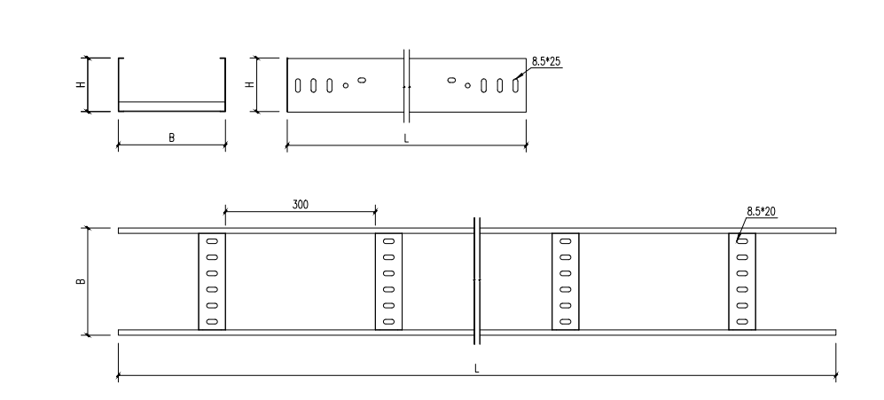 Ladder-type Cable Tray with perforated rung TP/R1A2-505G - image 2