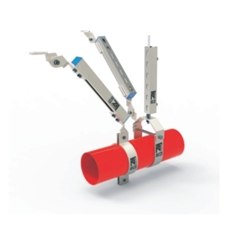 Single-pipe lateral and longitudinal seismic support - image 2